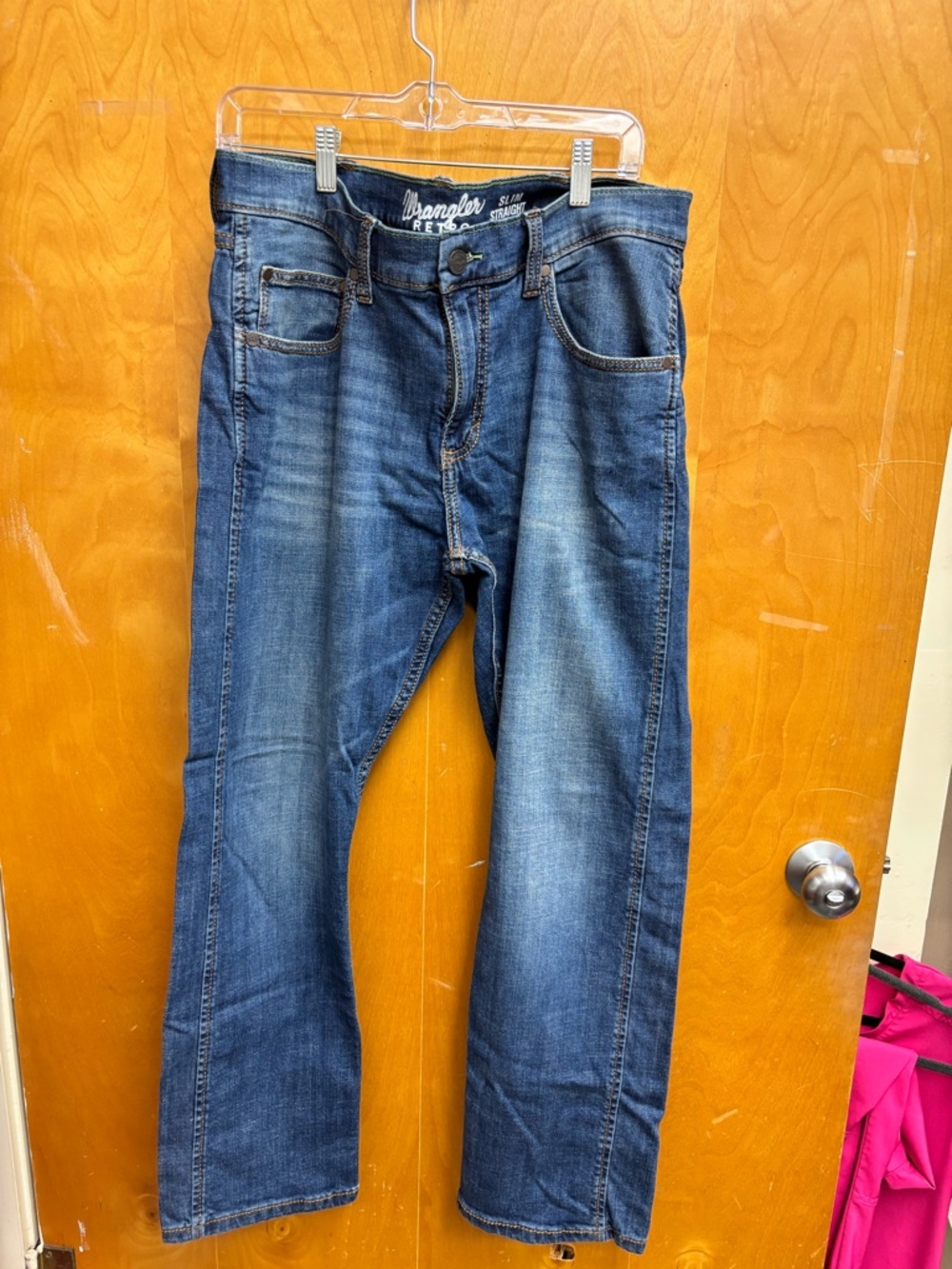 Wrangler Men’s Slim Straight Blue Denim Jeans